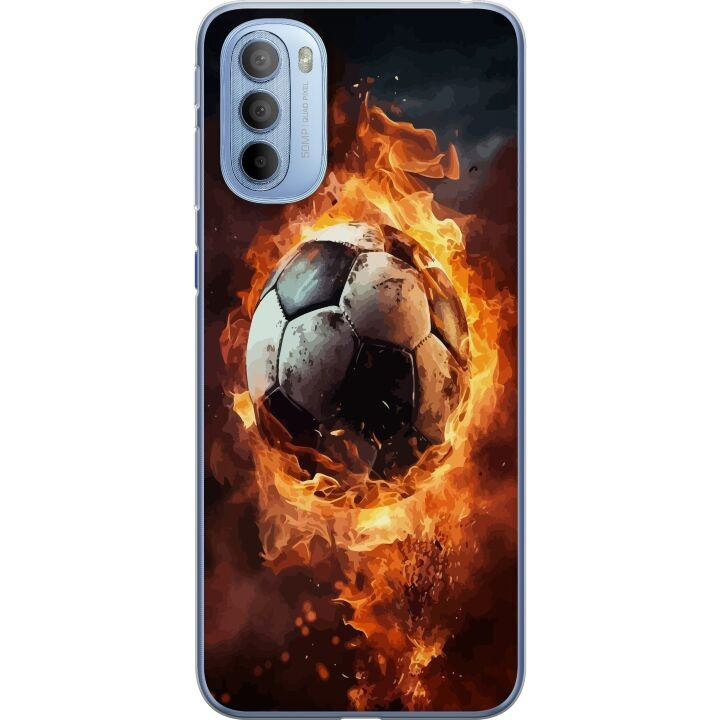 Mobilskal till Motorola Moto G31 med Fotboll motiv i gruppen SMARTPHONE & SURFPLATTOR / Mobilskydd / Motorola hos TP E-commerce Nordic AB (A54929)