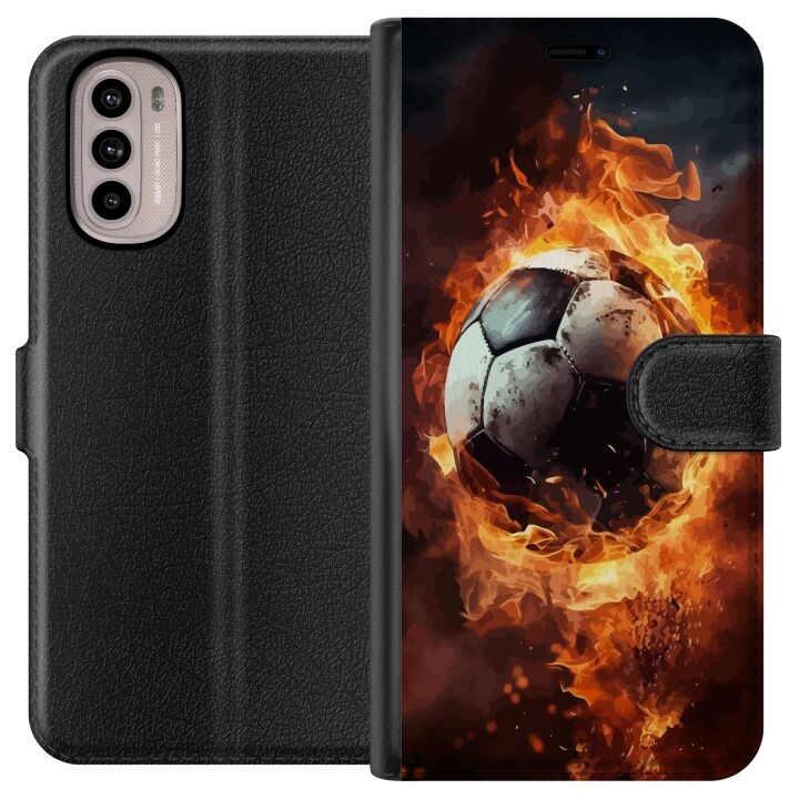 Plånboksfodral till Motorola Moto G41 med Fotboll motiv i gruppen SMARTPHONE & SURFPLATTOR / Mobilskydd / Motorola hos TP E-commerce Nordic AB (A54983)