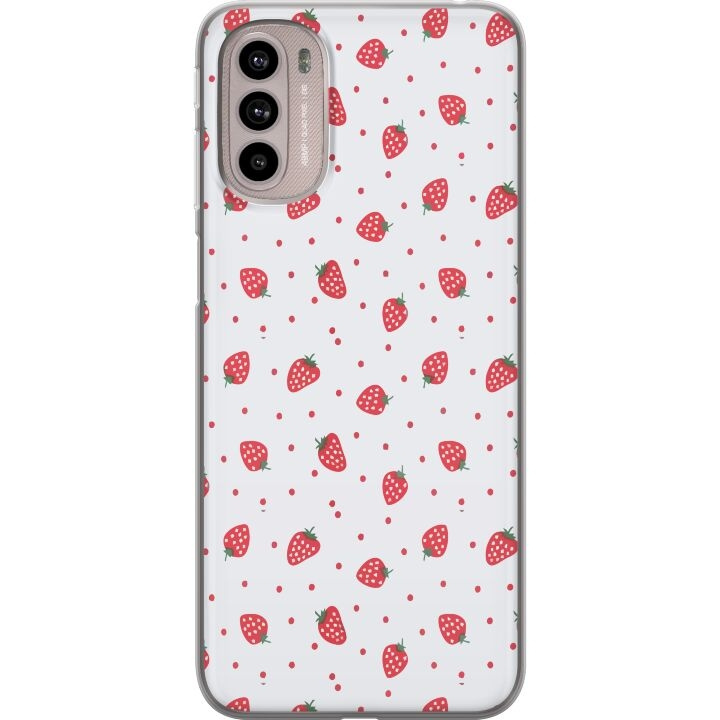 Mobilskal till Motorola Moto G41 med Jordgubbar motiv i gruppen SMARTPHONE & SURFPLATTOR / Mobilskydd / Motorola hos TP E-commerce Nordic AB (A55006)