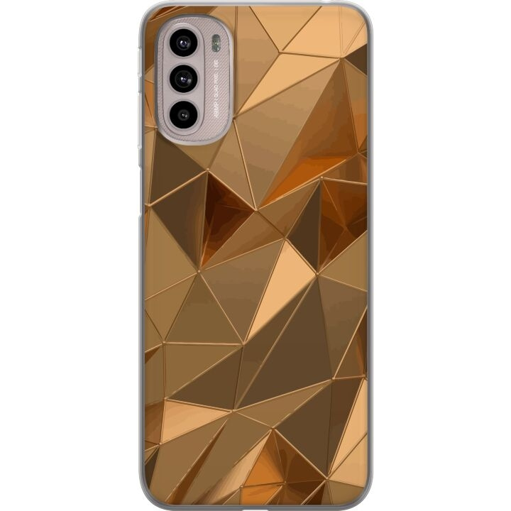 Mobilskal till Motorola Moto G41 med 3D Guld motiv i gruppen SMARTPHONE & SURFPLATTOR / Mobilskydd / Motorola hos TP E-commerce Nordic AB (A55013)