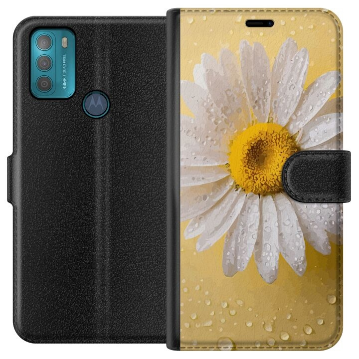 Plånboksfodral till Motorola Moto G50 med Porslinsblomma motiv i gruppen SMARTPHONE & SURFPLATTOR / Mobilskydd / Motorola hos TP E-commerce Nordic AB (A55016)