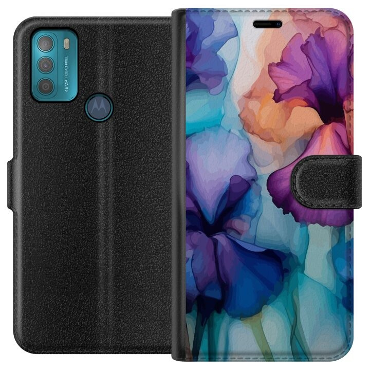 Plånboksfodral till Motorola Moto G50 med Magiska blommor motiv i gruppen SMARTPHONE & SURFPLATTOR / Mobilskydd / Motorola hos TP E-commerce Nordic AB (A55019)