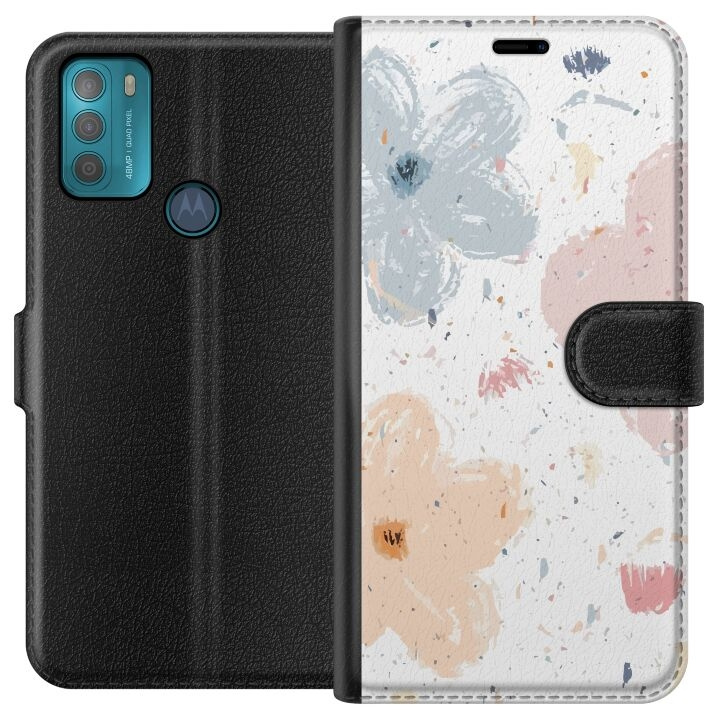 Plånboksfodral till Motorola Moto G50 med Blommor motiv i gruppen SMARTPHONE & SURFPLATTOR / Mobilskydd / Motorola hos TP E-commerce Nordic AB (A55028)