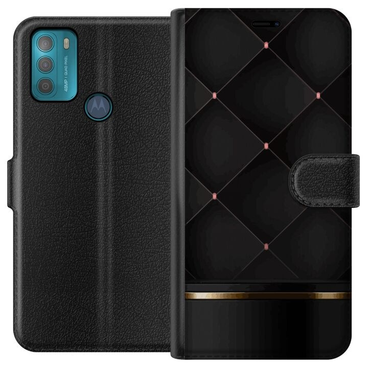 Plånboksfodral till Motorola Moto G50 med Lyxig linje motiv i gruppen SMARTPHONE & SURFPLATTOR / Mobilskydd / Motorola hos TP E-commerce Nordic AB (A55031)