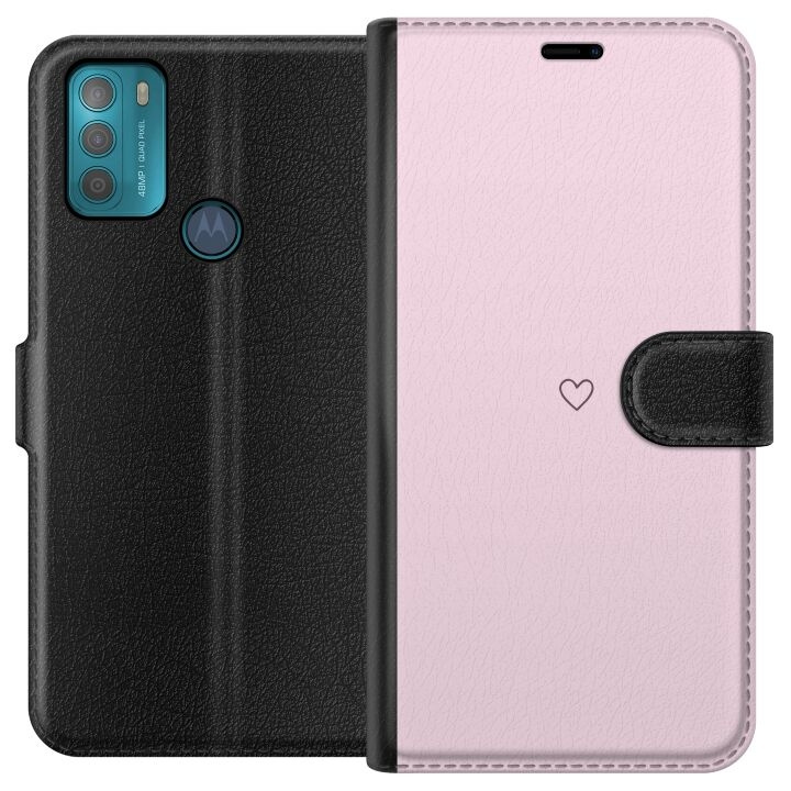 Plånboksfodral till Motorola Moto G50 med Hjärta motiv i gruppen SMARTPHONE & SURFPLATTOR / Mobilskydd / Motorola hos TP E-commerce Nordic AB (A55035)
