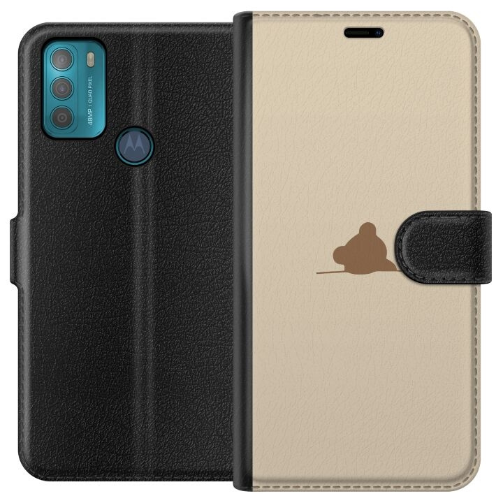 Plånboksfodral till Motorola Moto G50 med Nalle motiv i gruppen SMARTPHONE & SURFPLATTOR / Mobilskydd / Motorola hos TP E-commerce Nordic AB (A55036)