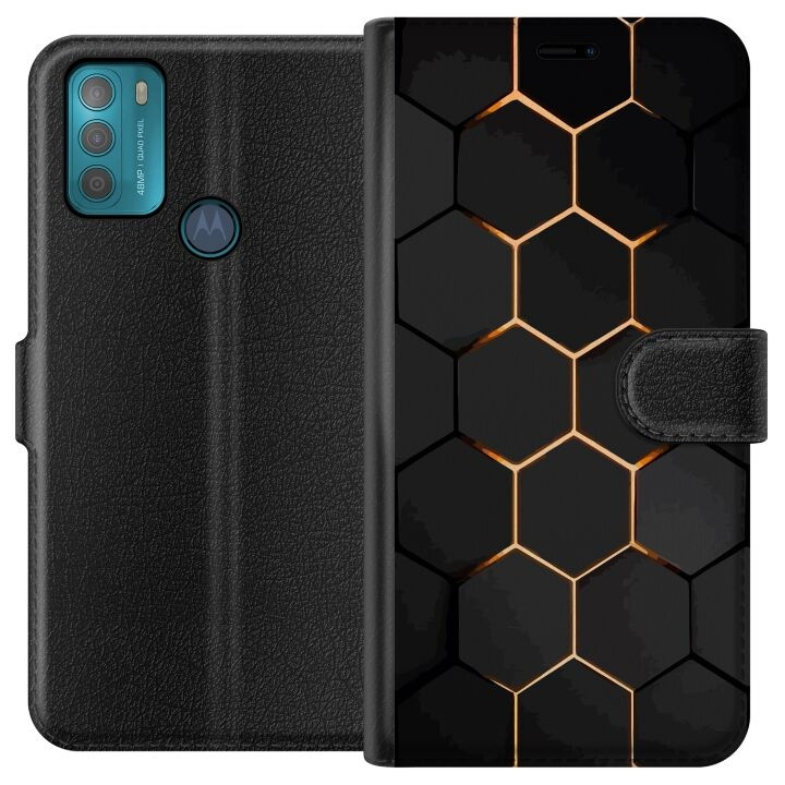 Plånboksfodral till Motorola Moto G50 med Lyxigt Mönster motiv i gruppen SMARTPHONE & SURFPLATTOR / Mobilskydd / Motorola hos TP E-commerce Nordic AB (A55041)