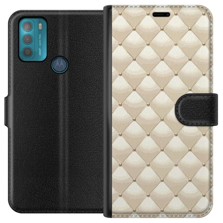 Plånboksfodral till Motorola Moto G50 med Guldglans motiv i gruppen SMARTPHONE & SURFPLATTOR / Mobilskydd / Motorola hos TP E-commerce Nordic AB (A55042)