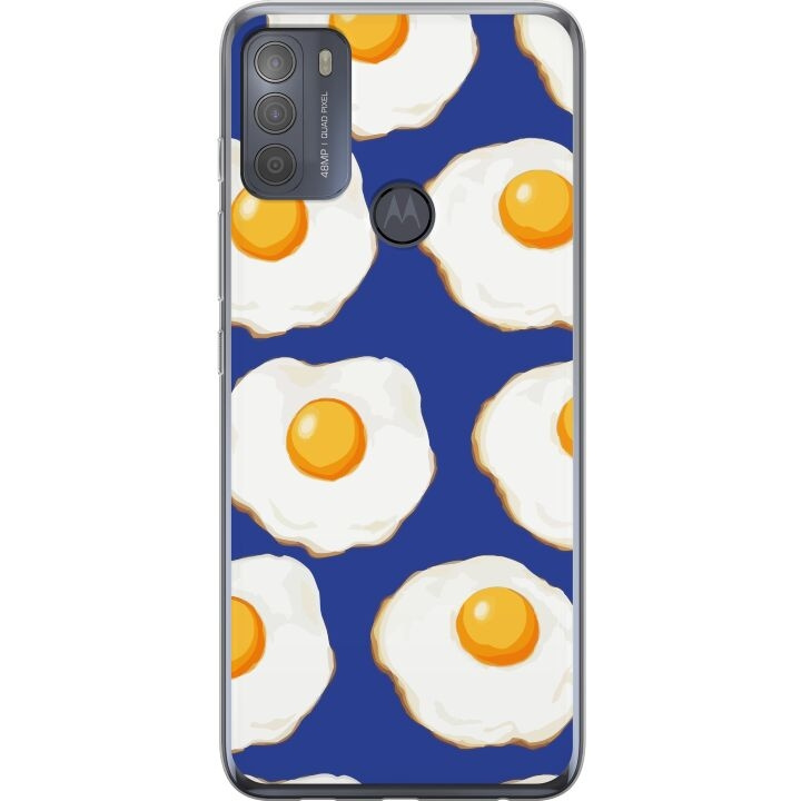 Mobilskal till Motorola Moto G50 med Stekta ägg motiv i gruppen SMARTPHONE & SURFPLATTOR / Mobilskydd / Motorola hos TP E-commerce Nordic AB (A55049)