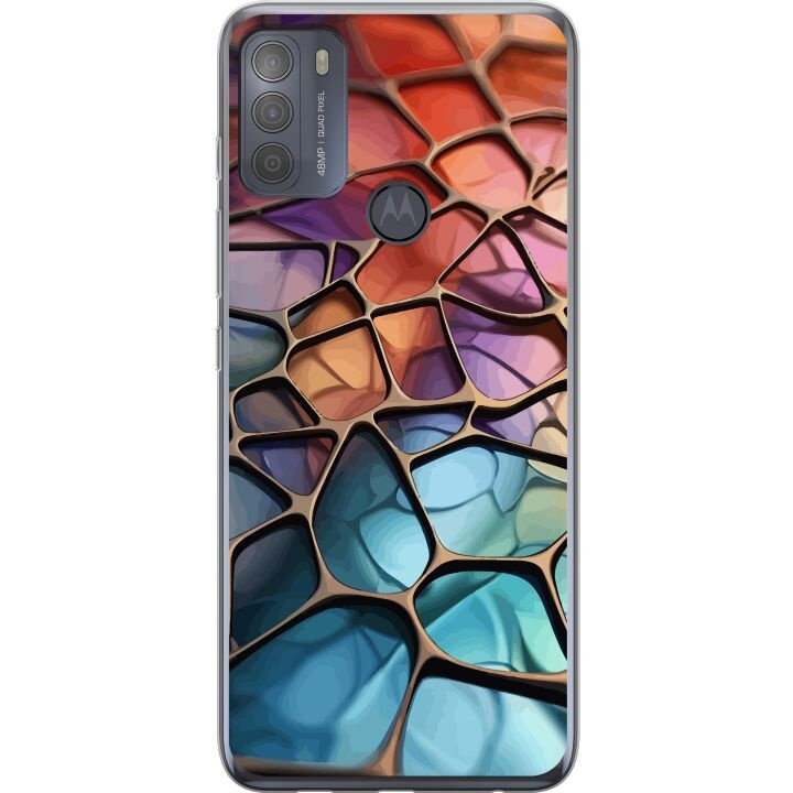 Mobilskal till Motorola Moto G50 med Metalliskt mönster motiv i gruppen SMARTPHONE & SURFPLATTOR / Mobilskydd / Motorola hos TP E-commerce Nordic AB (A55053)