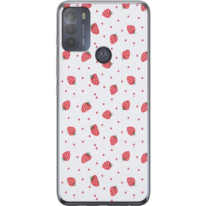 Mobilskal till Motorola Moto G50 med Jordgubbar motiv i gruppen SMARTPHONE & SURFPLATTOR / Mobilskydd / Motorola hos TP E-commerce Nordic AB (A55060)