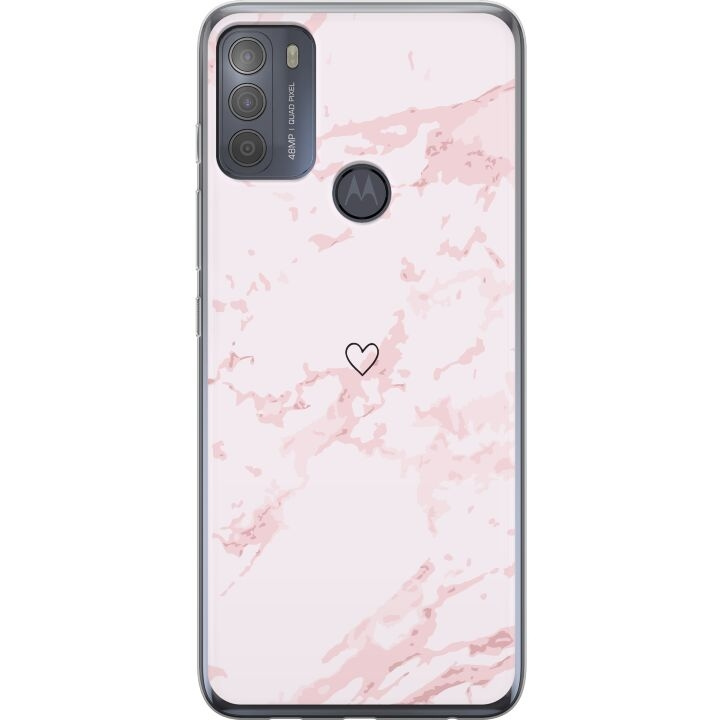 Mobilskal till Motorola Moto G50 med Rosa Hjärta motiv i gruppen SMARTPHONE & SURFPLATTOR / Mobilskydd / Motorola hos TP E-commerce Nordic AB (A55066)