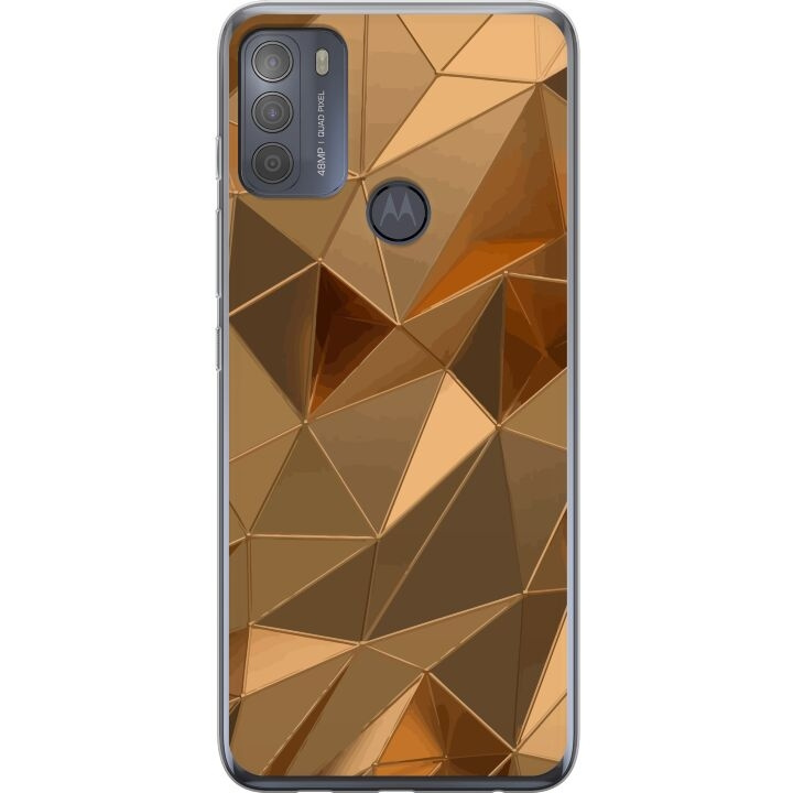 Mobilskal till Motorola Moto G50 med 3D Guld motiv i gruppen SMARTPHONE & SURFPLATTOR / Mobilskydd / Motorola hos TP E-commerce Nordic AB (A55067)