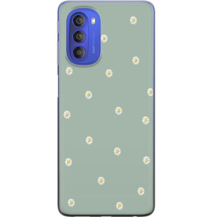 Mobilskal till Motorola Moto G51 5G med Prästkragar motiv i gruppen SMARTPHONE & SURFPLATTOR / Mobilskydd / Motorola hos TP E-commerce Nordic AB (A55074)