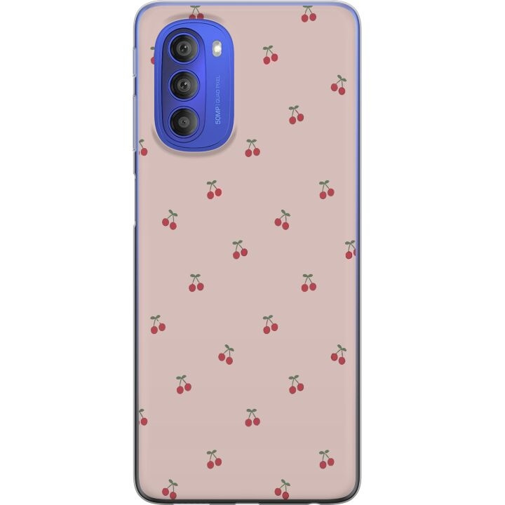 Mobilskal till Motorola Moto G51 5G med Körsbär motiv i gruppen SMARTPHONE & SURFPLATTOR / Mobilskydd / Motorola hos TP E-commerce Nordic AB (A55077)