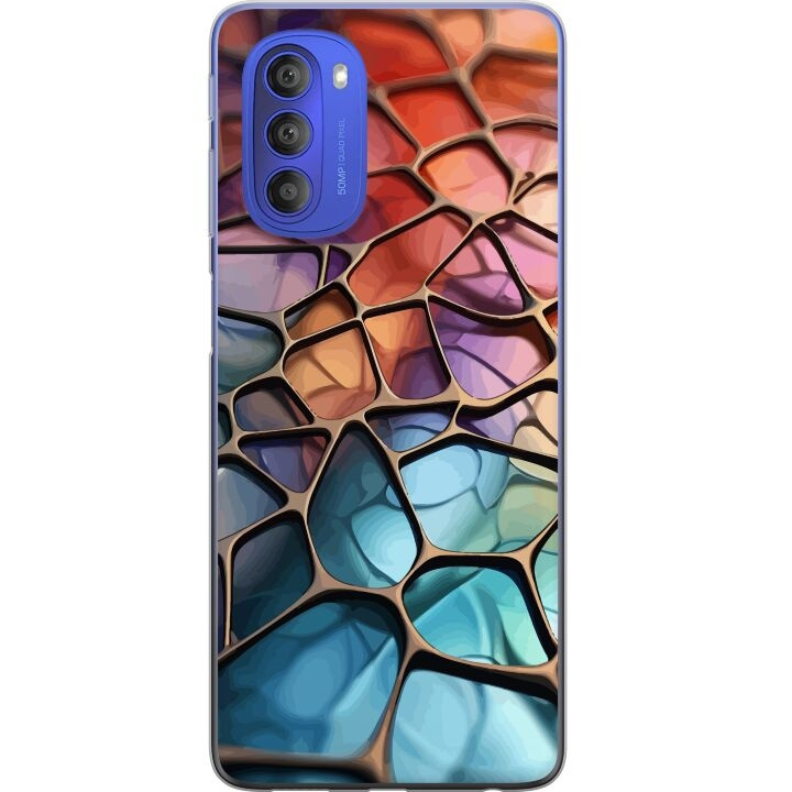 Mobilskal till Motorola Moto G51 5G med Metalliskt mönster motiv i gruppen SMARTPHONE & SURFPLATTOR / Mobilskydd / Motorola hos TP E-commerce Nordic AB (A55080)