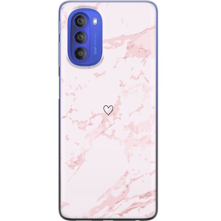 Mobilskal till Motorola Moto G51 5G med Rosa Hjärta motiv i gruppen SMARTPHONE & SURFPLATTOR / Mobilskydd / Motorola hos TP E-commerce Nordic AB (A55093)