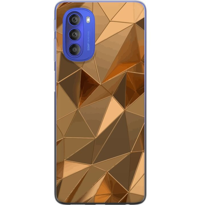 Mobilskal till Motorola Moto G51 5G med 3D Guld motiv i gruppen SMARTPHONE & SURFPLATTOR / Mobilskydd / Motorola hos TP E-commerce Nordic AB (A55094)