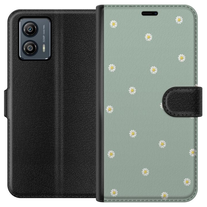 Plånboksfodral till Motorola Moto G53 med Prästkragar motiv i gruppen SMARTPHONE & SURFPLATTOR / Mobilskydd / Motorola hos TP E-commerce Nordic AB (A55101)