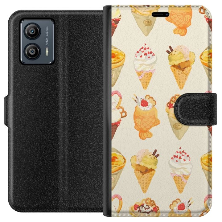Plånboksfodral till Motorola Moto G53 med Glassigt motiv i gruppen SMARTPHONE & SURFPLATTOR / Mobilskydd / Motorola hos TP E-commerce Nordic AB (A55108)