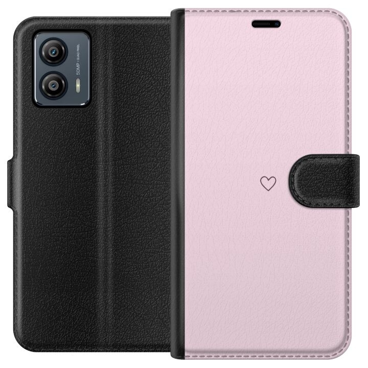 Plånboksfodral till Motorola Moto G53 med Hjärta motiv i gruppen SMARTPHONE & SURFPLATTOR / Mobilskydd / Motorola hos TP E-commerce Nordic AB (A55116)