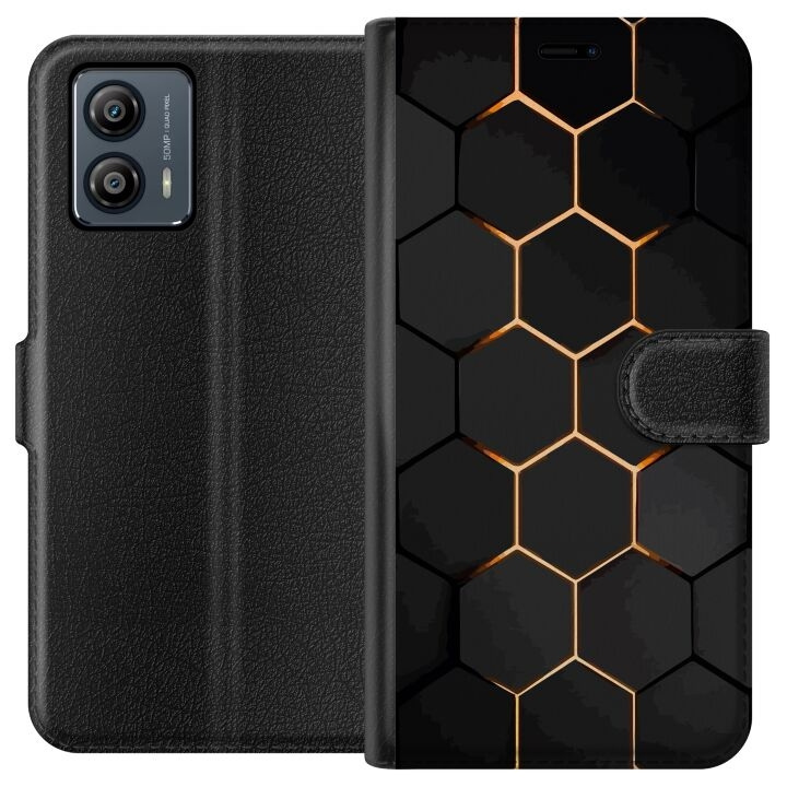 Plånboksfodral till Motorola Moto G53 med Lyxigt Mönster motiv i gruppen SMARTPHONE & SURFPLATTOR / Mobilskydd / Motorola hos TP E-commerce Nordic AB (A55122)