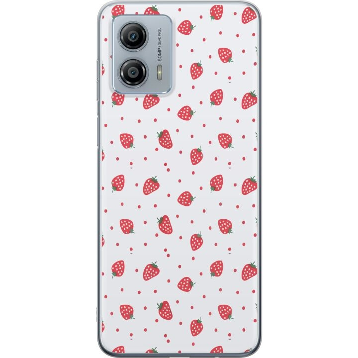 Mobilskal till Motorola Moto G53 med Jordgubbar motiv i gruppen SMARTPHONE & SURFPLATTOR / Mobilskydd / Motorola hos TP E-commerce Nordic AB (A55141)