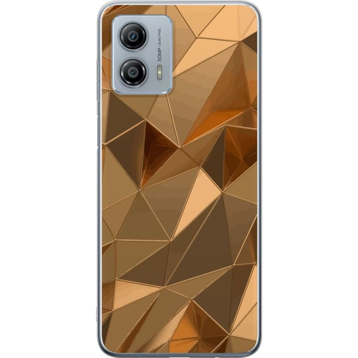 Mobilskal till Motorola Moto G53 med 3D Guld motiv i gruppen SMARTPHONE & SURFPLATTOR / Mobilskydd / Motorola hos TP E-commerce Nordic AB (A55148)