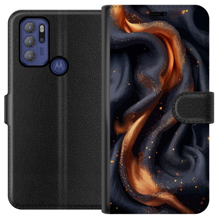 Plånboksfodral till Motorola Moto G60S med Eldigt silke motiv i gruppen SMARTPHONE & SURFPLATTOR / Mobilskydd / Motorola hos TP E-commerce Nordic AB (A55179)