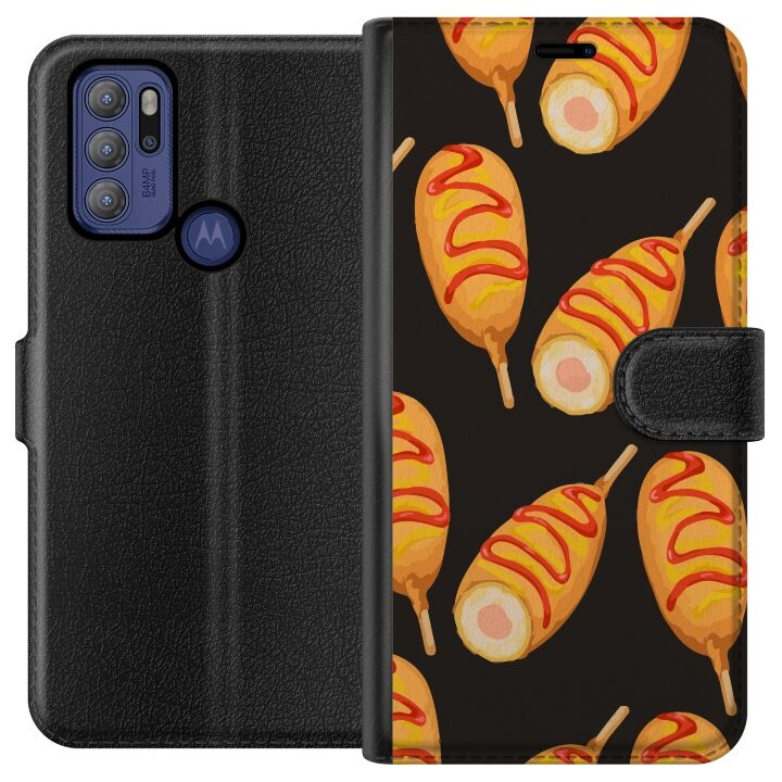 Plånboksfodral till Motorola Moto G60S med Kycklingklubba motiv i gruppen SMARTPHONE & SURFPLATTOR / Mobilskydd / Motorola hos TP E-commerce Nordic AB (A55187)
