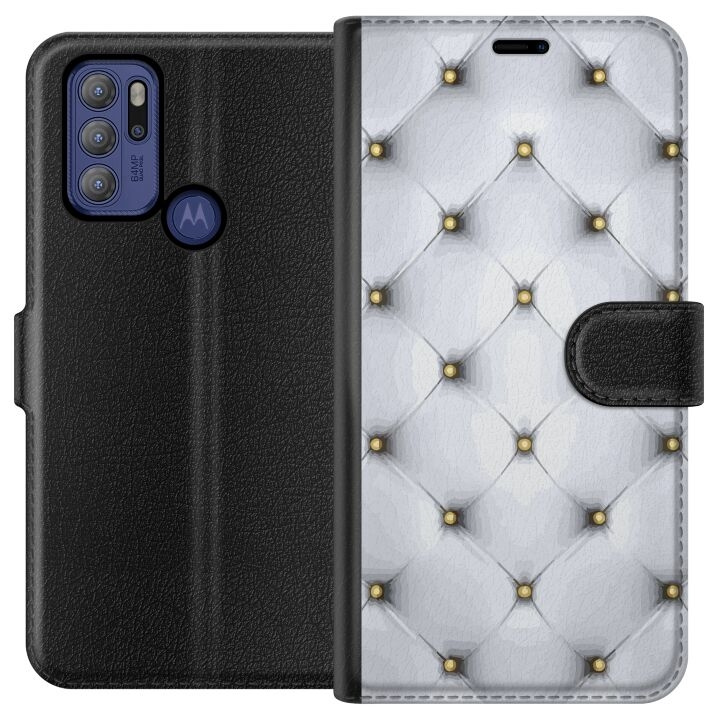 Plånboksfodral till Motorola Moto G60S med Lyxigt motiv i gruppen SMARTPHONE & SURFPLATTOR / Mobilskydd / Motorola hos TP E-commerce Nordic AB (A55192)