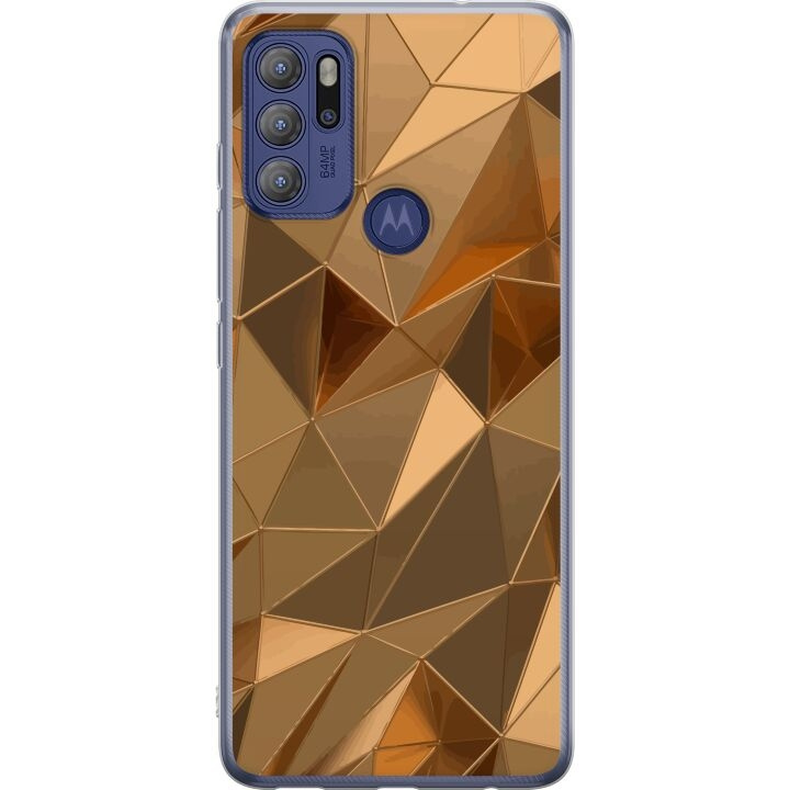 Mobilskal till Motorola Moto G60S med 3D Guld motiv i gruppen SMARTPHONE & SURFPLATTOR / Mobilskydd / Motorola hos TP E-commerce Nordic AB (A55229)
