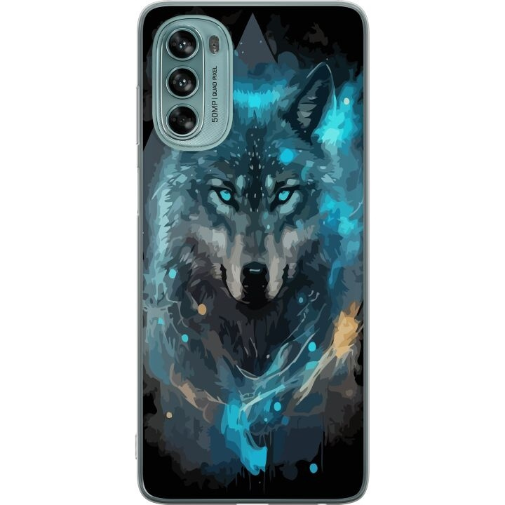 Mobilskal till Motorola Moto G62 5G med Varg motiv i gruppen SMARTPHONE & SURFPLATTOR / Mobilskydd / Motorola hos TP E-commerce Nordic AB (A55237)