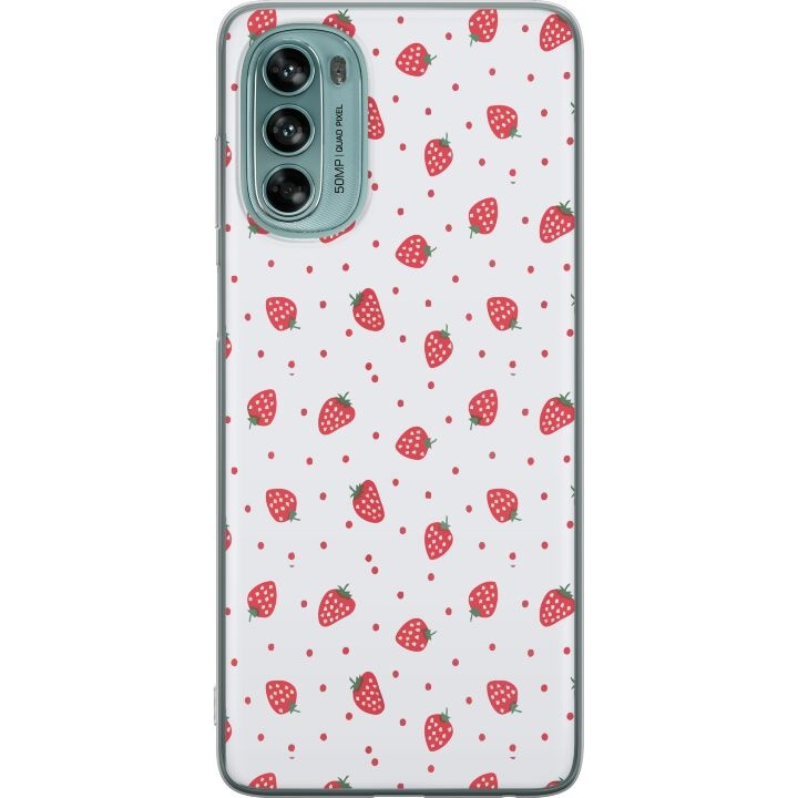Mobilskal till Motorola Moto G62 5G med Jordgubbar motiv i gruppen SMARTPHONE & SURFPLATTOR / Mobilskydd / Motorola hos TP E-commerce Nordic AB (A55249)