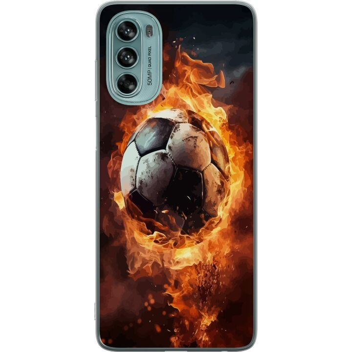 Mobilskal till Motorola Moto G62 5G med Fotboll motiv i gruppen SMARTPHONE & SURFPLATTOR / Mobilskydd / Motorola hos TP E-commerce Nordic AB (A55253)