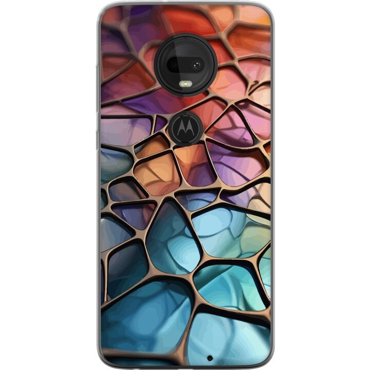 Mobilskal till Motorola Moto G7 med Metalliskt mönster motiv i gruppen SMARTPHONE & SURFPLATTOR / Mobilskydd / Motorola hos TP E-commerce Nordic AB (A55269)
