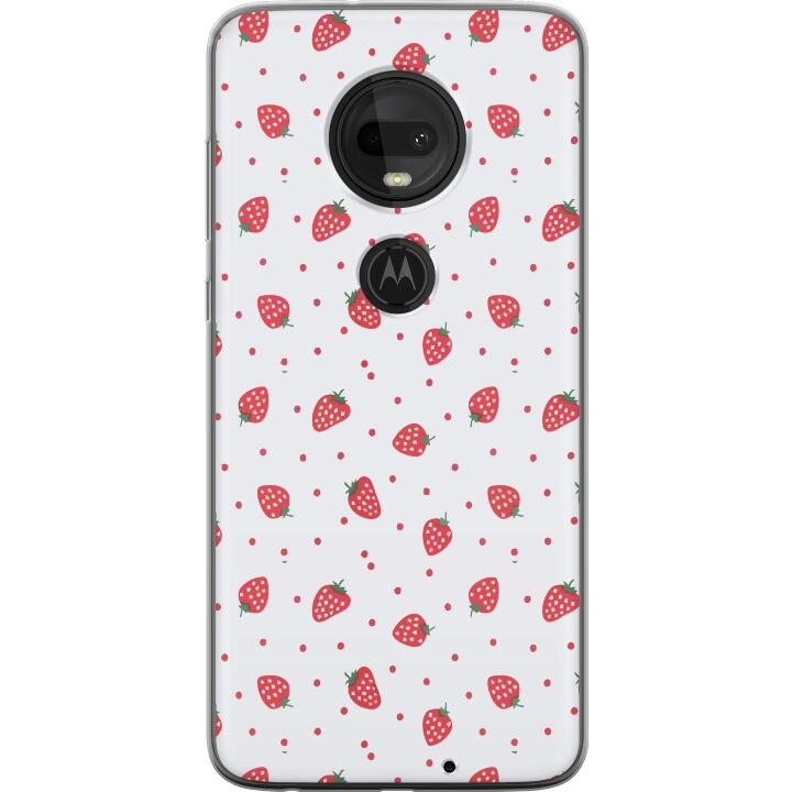 Mobilskal till Motorola Moto G7 med Jordgubbar motiv i gruppen SMARTPHONE & SURFPLATTOR / Mobilskydd / Motorola hos TP E-commerce Nordic AB (A55276)