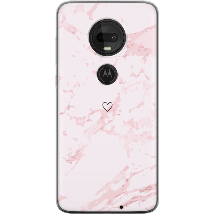 Mobilskal till Motorola Moto G7 med Rosa Hjärta motiv i gruppen SMARTPHONE & SURFPLATTOR / Mobilskydd / Motorola hos TP E-commerce Nordic AB (A55282)
