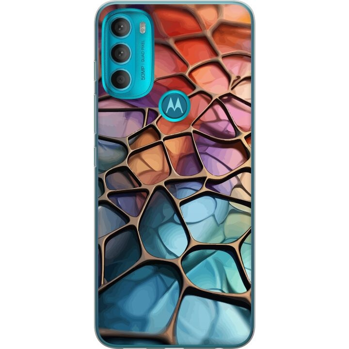 Mobilskal till Motorola Moto G71 5G med Metalliskt mönster motiv i gruppen SMARTPHONE & SURFPLATTOR / Mobilskydd / Motorola hos TP E-commerce Nordic AB (A55296)