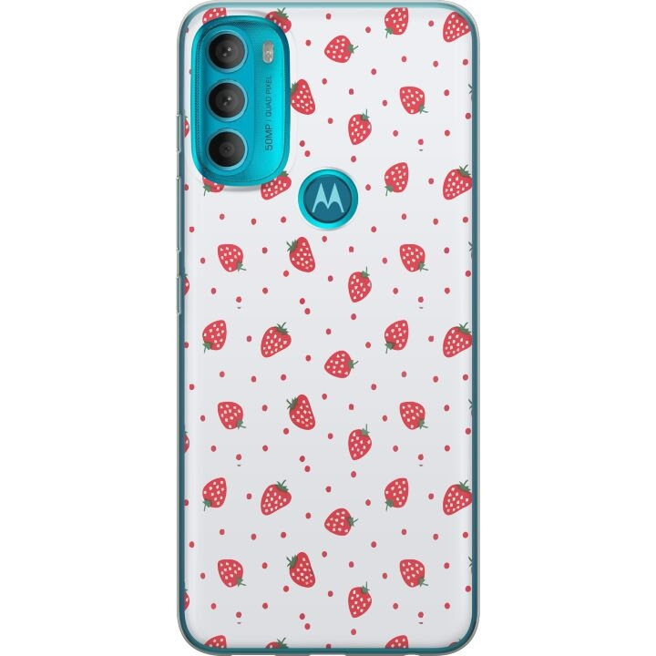 Mobilskal till Motorola Moto G71 5G med Jordgubbar motiv i gruppen SMARTPHONE & SURFPLATTOR / Mobilskydd / Motorola hos TP E-commerce Nordic AB (A55303)
