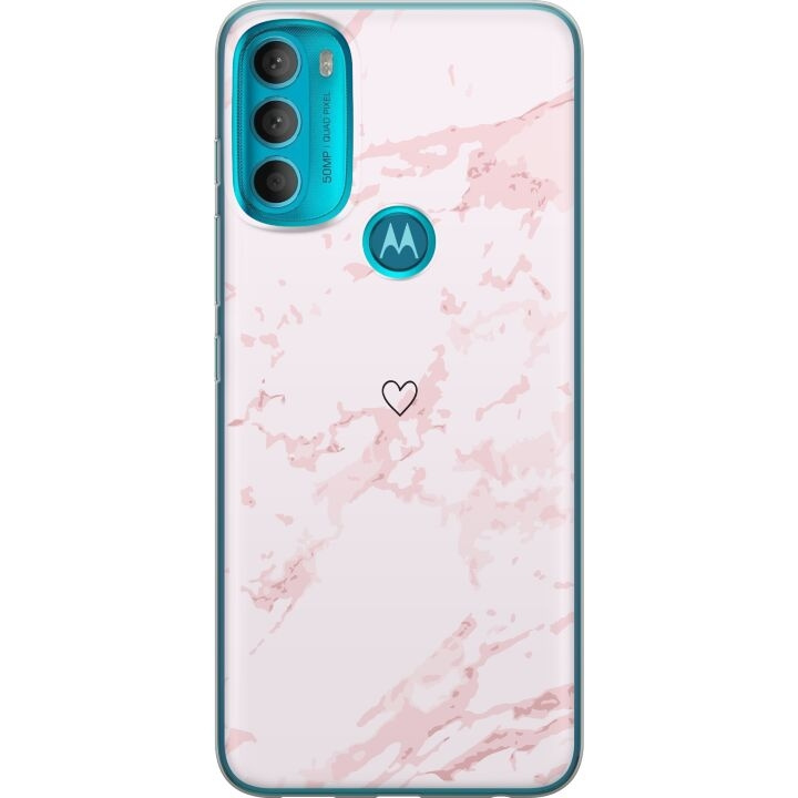 Mobilskal till Motorola Moto G71 5G med Rosa Hjärta motiv i gruppen SMARTPHONE & SURFPLATTOR / Mobilskydd / Motorola hos TP E-commerce Nordic AB (A55309)
