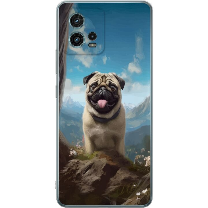 Mobilskal till Motorola Moto G72 med Glad Hund motiv i gruppen SMARTPHONE & SURFPLATTOR / Mobilskydd / Motorola hos TP E-commerce Nordic AB (A55358)