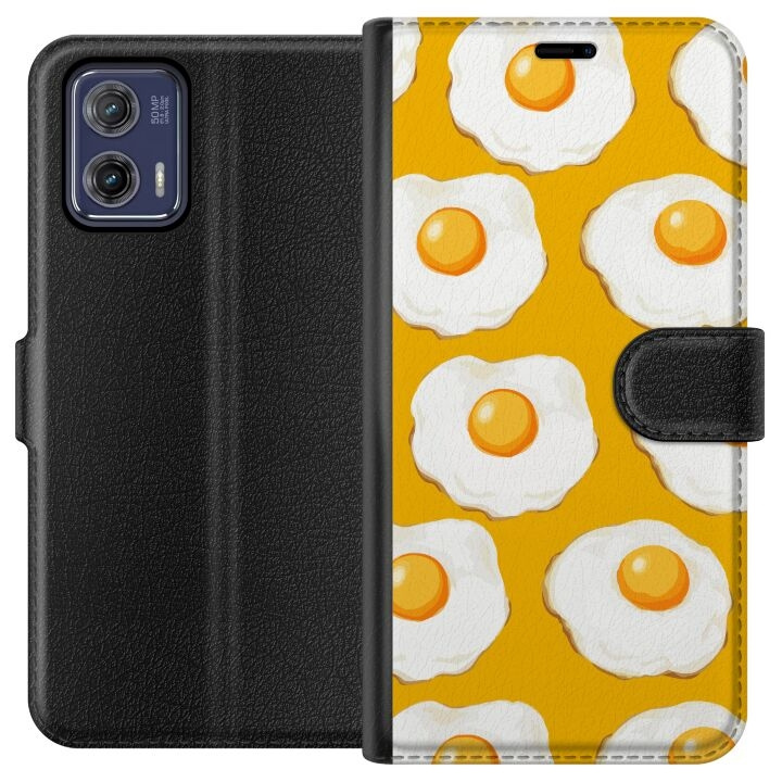 Plånboksfodral till Motorola Moto G73 med Stekt ägg motiv i gruppen SMARTPHONE & SURFPLATTOR / Mobilskydd / Motorola hos TP E-commerce Nordic AB (A55369)