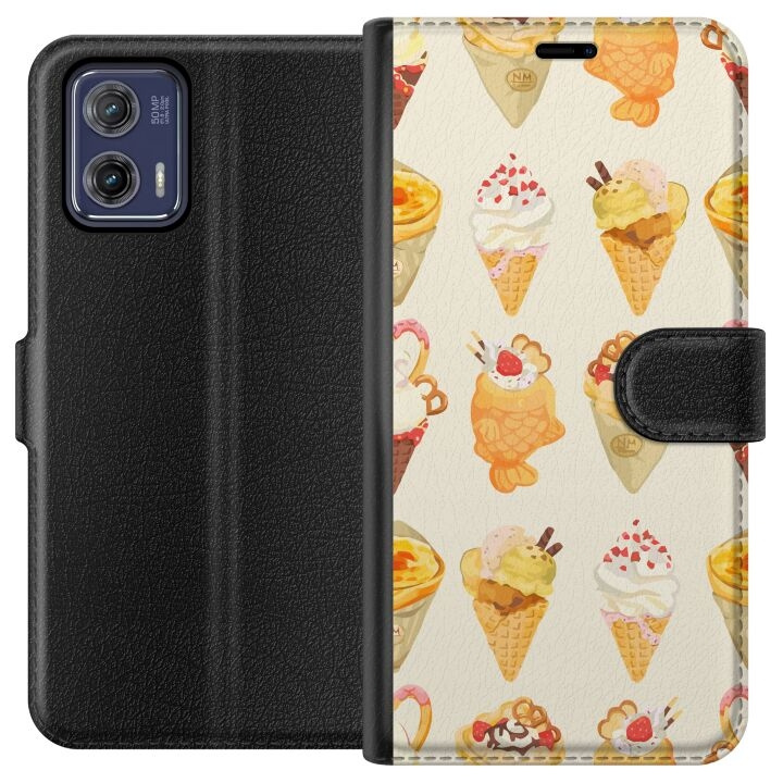 Plånboksfodral till Motorola Moto G73 med Glassigt motiv i gruppen SMARTPHONE & SURFPLATTOR / Mobilskydd / Motorola hos TP E-commerce Nordic AB (A55378)
