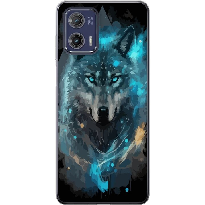 Mobilskal till Motorola Moto G73 med Varg motiv i gruppen SMARTPHONE & SURFPLATTOR / Mobilskydd / Motorola hos TP E-commerce Nordic AB (A55399)