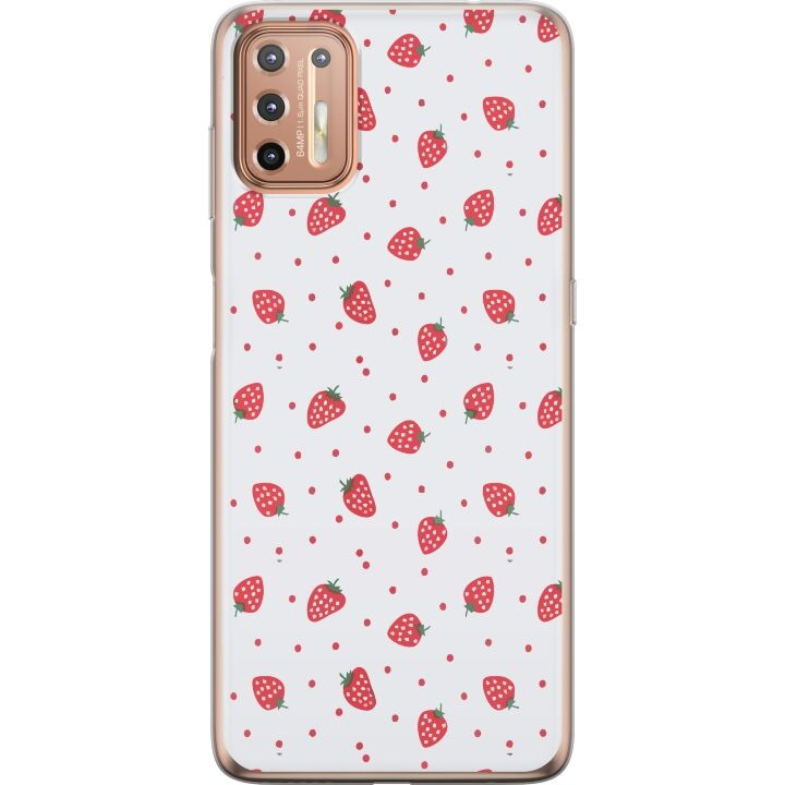 Mobilskal till Motorola Moto G9 Plus med Jordgubbar motiv i gruppen SMARTPHONE & SURFPLATTOR / Mobilskydd / Motorola hos TP E-commerce Nordic AB (A55546)