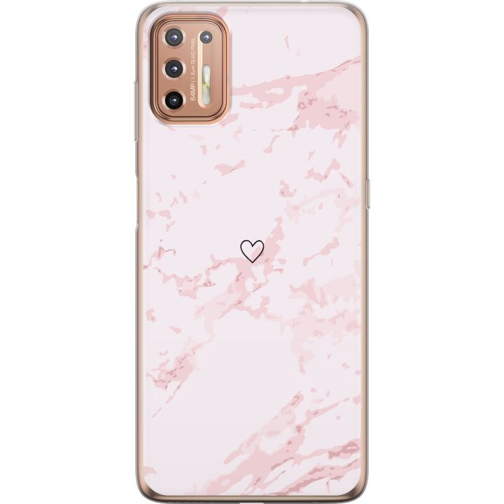 Mobilskal till Motorola Moto G9 Plus med Rosa Hjärta motiv i gruppen SMARTPHONE & SURFPLATTOR / Mobilskydd / Motorola hos TP E-commerce Nordic AB (A55552)