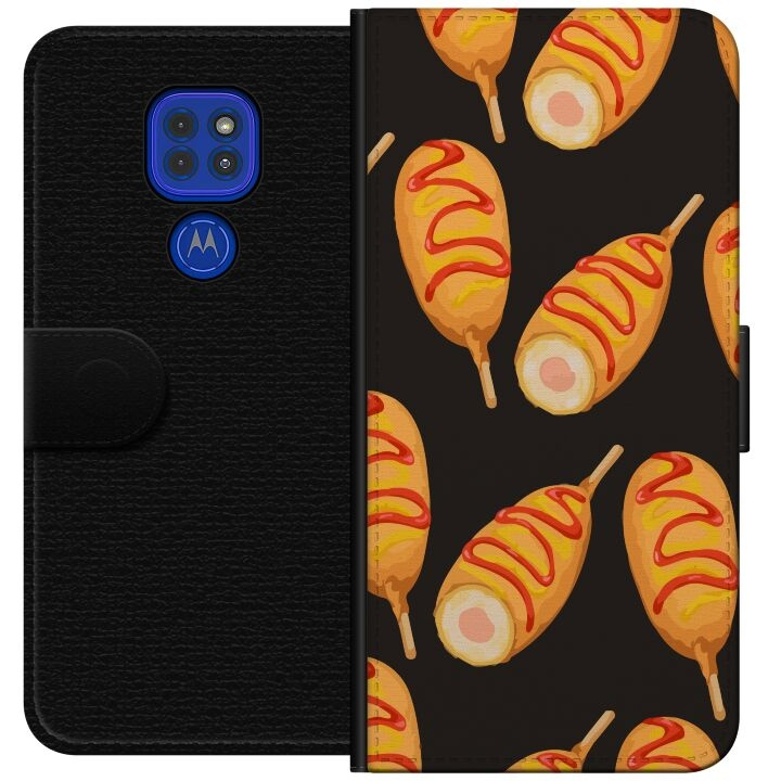Plånboksfodral till Motorola Moto G9 Play med Kycklingklubba motiv i gruppen SMARTPHONE & SURFPLATTOR / Mobilskydd / Motorola hos TP E-commerce Nordic AB (A55592)