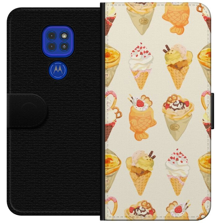 Plånboksfodral till Motorola Moto G9 Play med Glassigt motiv i gruppen SMARTPHONE & SURFPLATTOR / Mobilskydd / Motorola hos TP E-commerce Nordic AB (A55594)