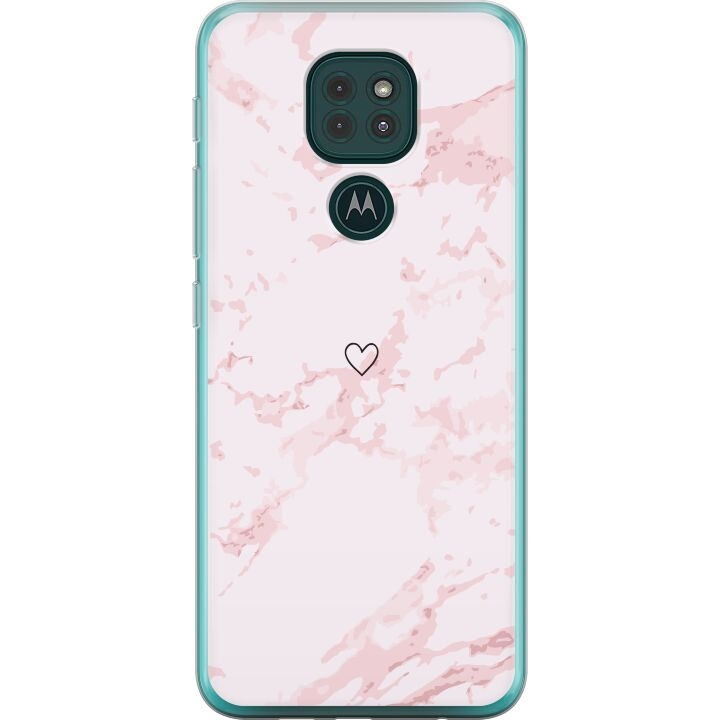 Mobilskal till Motorola Moto G9 Play med Rosa Hjärta motiv i gruppen SMARTPHONE & SURFPLATTOR / Mobilskydd / Motorola hos TP E-commerce Nordic AB (A55633)